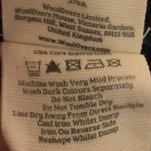 Woolovers Men's Organic Cotton Workwear Jacket Size XL Navy Blue Fleece Full Zip - Picture 6 of 7